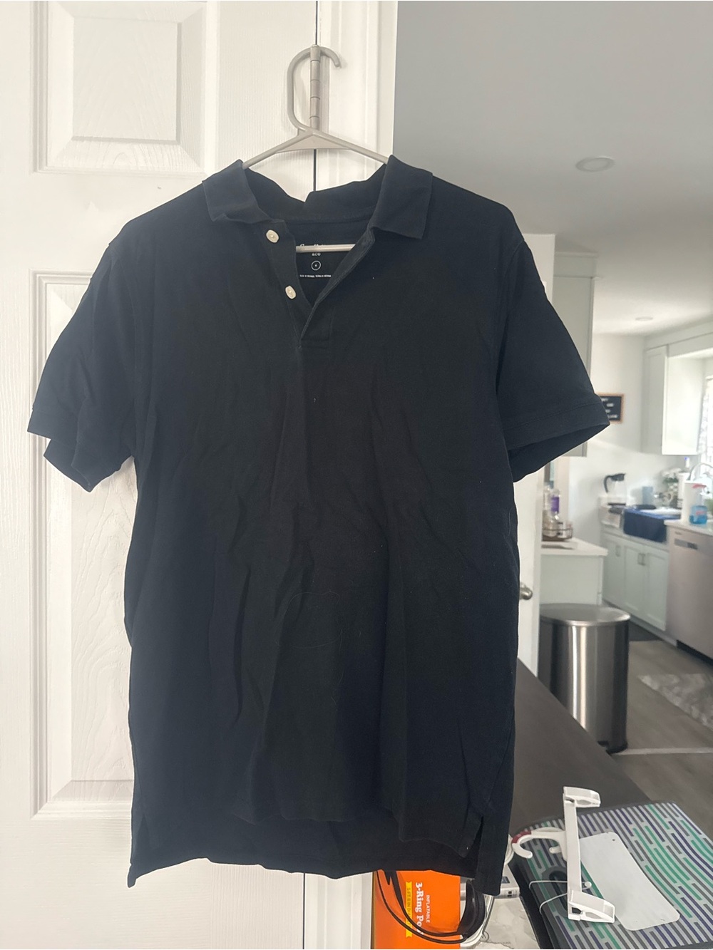 Goodfellow & Co Black Short-Sleeve Polo Shirt